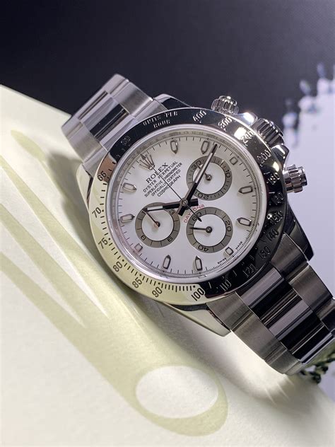 rolex steel white dial replica|rolex daytona 116520 white dial.